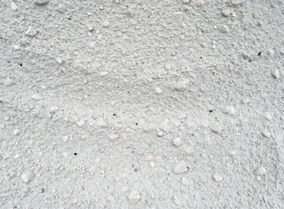 Close up of a hand troweled gunite concrete pool shell, shown dry so the texture is visible